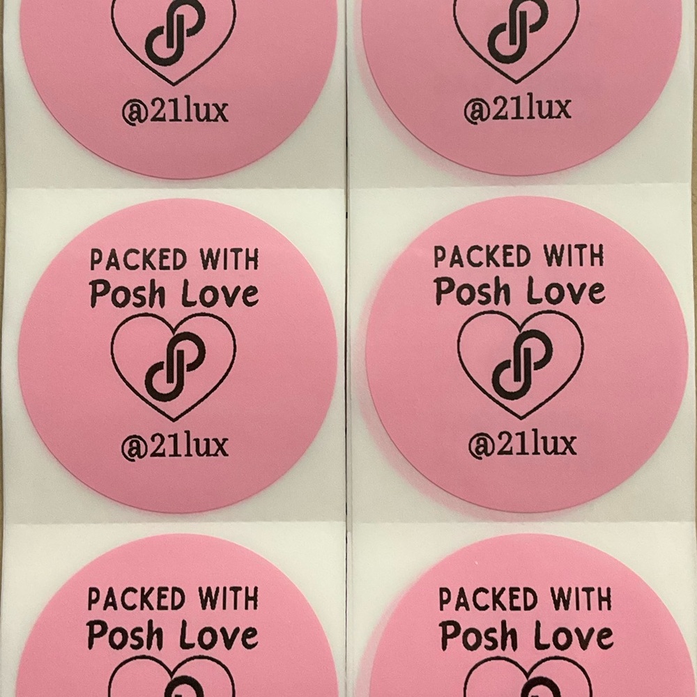 100 Custom Packed With Posh Love Stickers